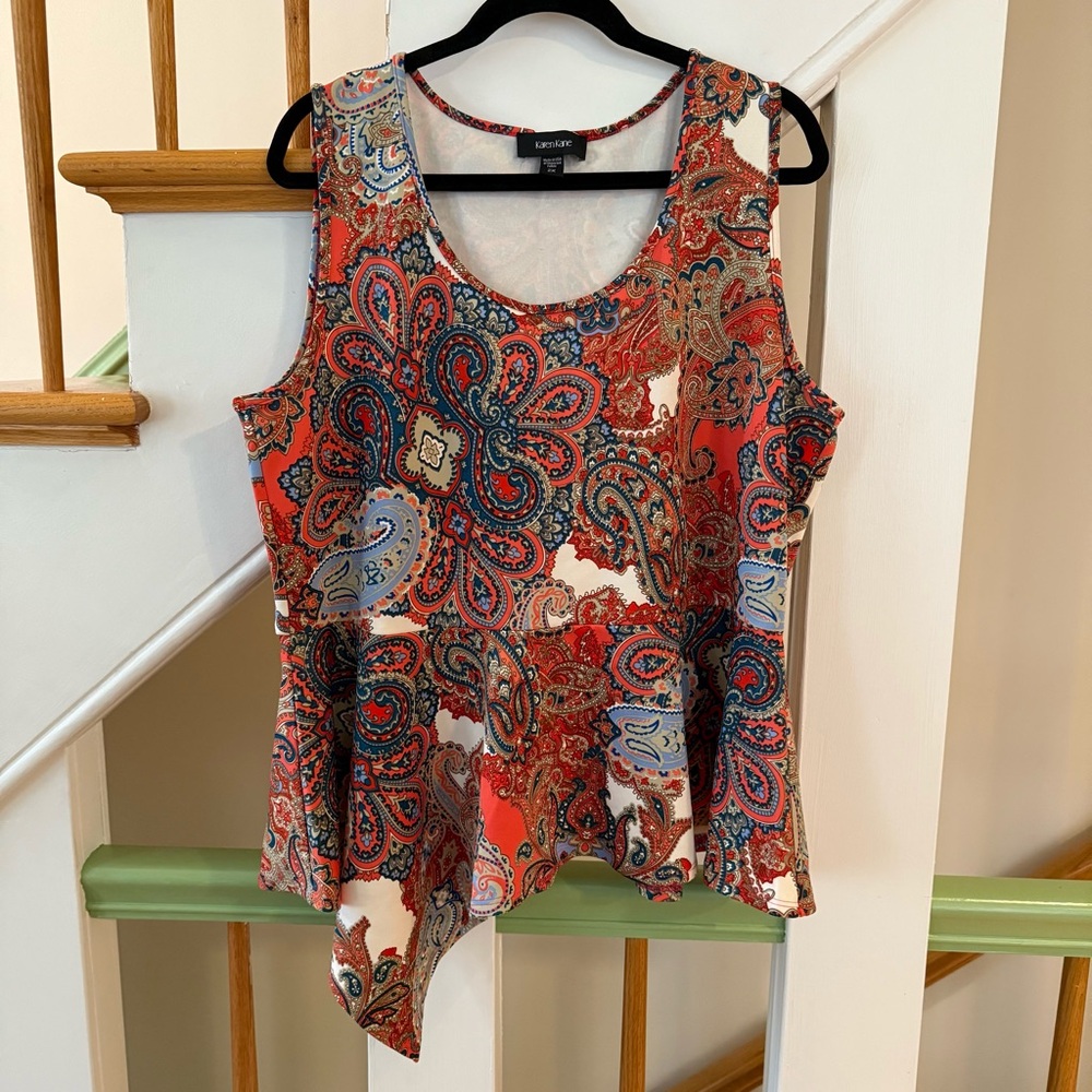Karen Kane Women's Paisley Sleeveless Top - Multicolor